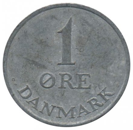 Дания 1 эре 1970 год - Король Фредерик IX