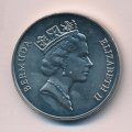 Бермудские острова 1 доллар 1987 год - 50 лет коммерческой авиации