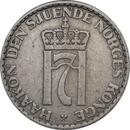 Норвегия 1 крона 1953 год - Король Хокон VII