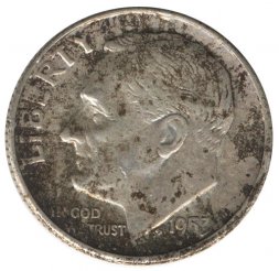 США 1 дайм (10 центов) 1953 год - Рузвельт (S)