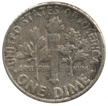 США 1 дайм (10 центов) 1953 год - Рузвельт (S)