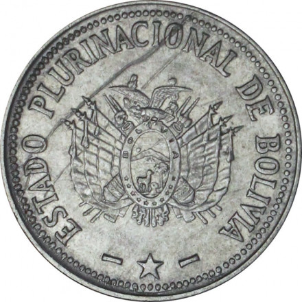 Боливия 1 боливиано 2010 год