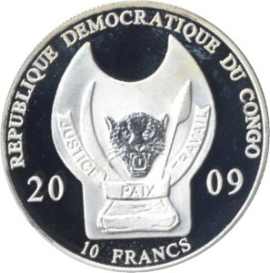 Конго 10 франков 2009 год - Гладиатор