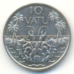 Монета Вануату 10 вату 1995 год