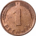 ФРГ 1 пфенниг 1977 год - F