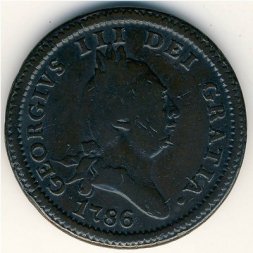 Остров Мэн 1 пенни 1786 год