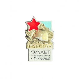 Значок 30 лет освобождения Рославля 1943 - 1973