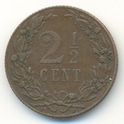Нидерланды 2 1/2 цента 1905 год