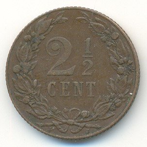 Нидерланды 2 1/2 цента 1905 год