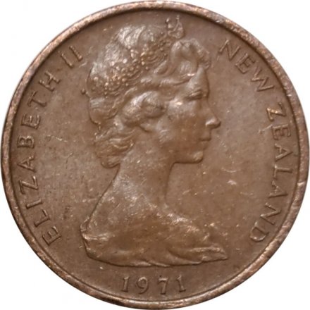 Новая Зеландия 1 цент 1971 год Флора