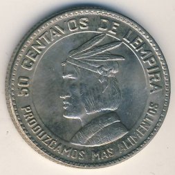 Гондурас 50 сентаво 1973 год