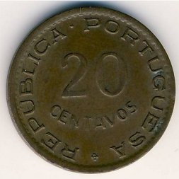Мозамбик 20 сентаво 1949 год
