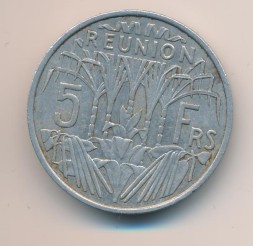 Реюньон 5 франков 1955 год