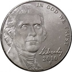 США 5 центов 2010 год (P)