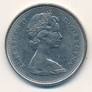 Канада 25 центов 1972 год