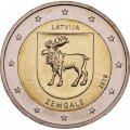 Латвия 2 евро 2018 год - Исторические области Латвии. Земгале