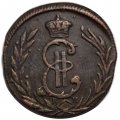 1 копейка 1776 год КМ, сибирская монета Екатерина II (1762 - 1796) - XF