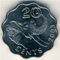 Свазиленд 20 центов 2003 год