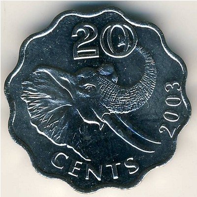 Свазиленд 20 центов 2003 год