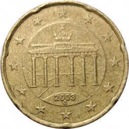 Германия 20 евроцентов 2003 год (G)