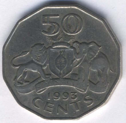 Свазиленд 50 центов 1993 год