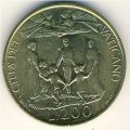 Ватикан 200 лир 1996 год
