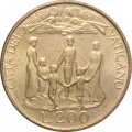 Ватикан 200 лир 1996 год