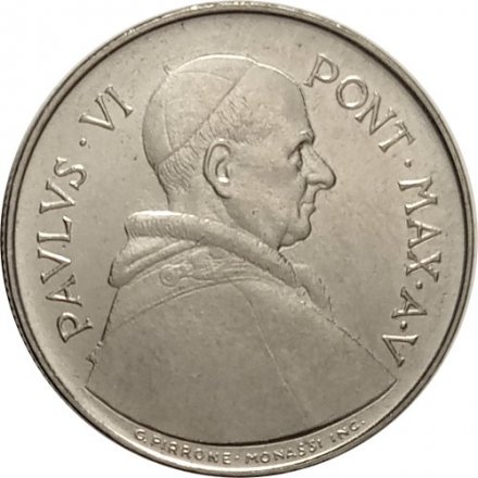 Ватикан 50 лир 1967 год - Папа Павел VI