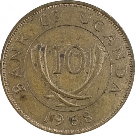 Уганда 10 центов 1968 год