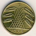 Веймарская республика 10 рейхспфеннигов 1935 год (J)
