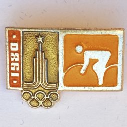 Значок. Олимпиада 1980. Москва. Велоспорт