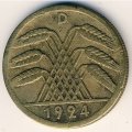 Веймарская республика 50 рентенпфеннигов 1924 год (D)
