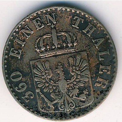 Пруссия 1 пфеннинг 1847 год