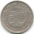 Веймарская республика 50 рейхспфеннигов 1929 год (A)