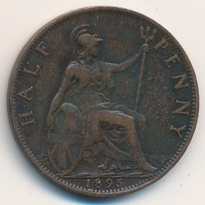 Великобритания 1/2 пенни 1895 год