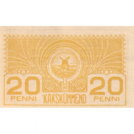 Эстония 20 пенни 1919 год - UNC