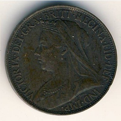 Великобритания 1 фартинг 1895 год