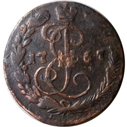 Денга 1767 год ЕМ Екатерина II (1762 - 1796) - F