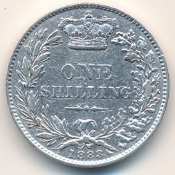 Великобритания 1 шиллинг 1883 год