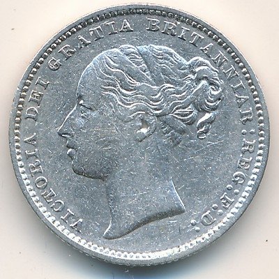 Великобритания 1 шиллинг 1883 год