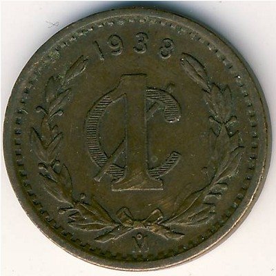 Мексика 1 сентаво 1938 год