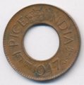Британская Индия 1 пайса 1947 год