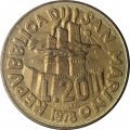 Сан-Марино 20 лир 1978 год - Ремесленник