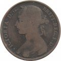 Великобритания 1 пенни 1891 год (бронза, коричневый цвет)