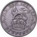 Великобритания 6 пенсов 1925 год