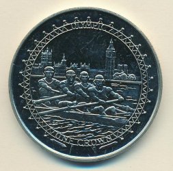 Остров Мэн 1 крона 2010 год - XXX летние Олимпийские Игры, Лондон 2012. Академическая гребля