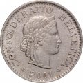 Швейцария 10 раппенов 2001 год