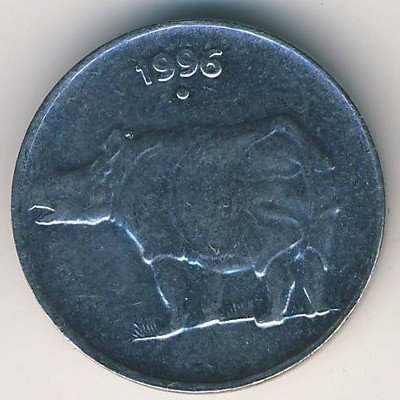 Индия 25 пайс 1996 год