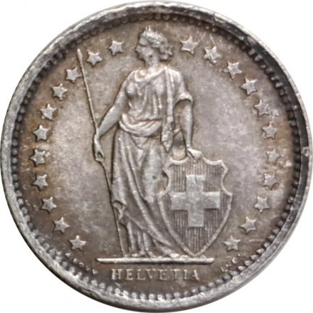 Швейцария 1/2 франка 1967 год