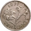 Бермудские острова 10 центов 1971 год